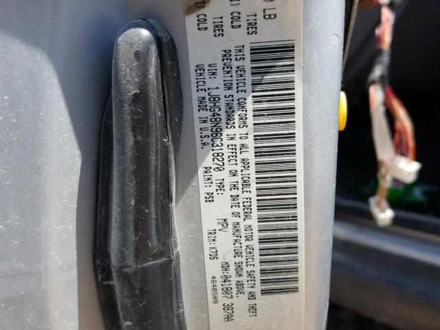 1J8HG48N96C318270 - 2006 JEEP COMMANDER SILVER photo 10