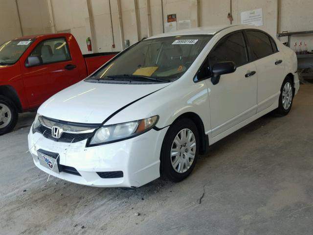 2HGFA16349H334573 - 2009 HONDA CIVIC VP WHITE photo 2