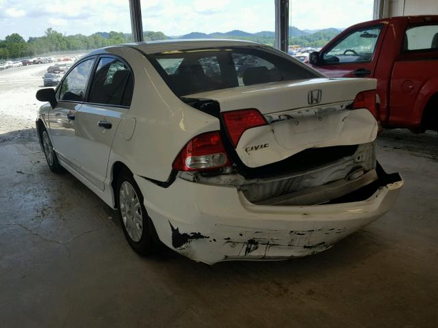 2HGFA16349H334573 - 2009 HONDA CIVIC VP WHITE photo 3