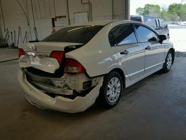 2HGFA16349H334573 - 2009 HONDA CIVIC VP WHITE photo 4