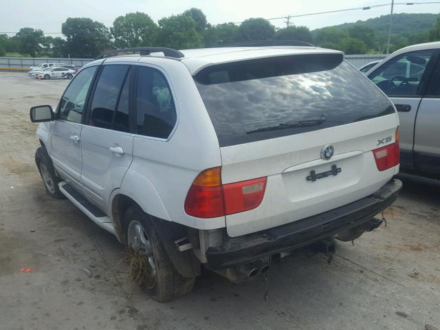 5UXFB33563LH40346 - 2003 BMW X5 4.4I WHITE photo 3