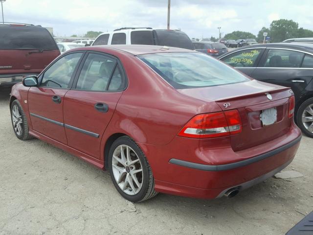 YS3FH49Y251052274 - 2005 SAAB 9-3 AERO RED photo 3