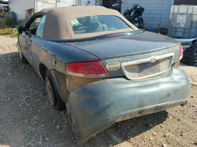 1C3EL45XX4N189313 - 2004 CHRYSLER SEBRING LX GREEN photo 3