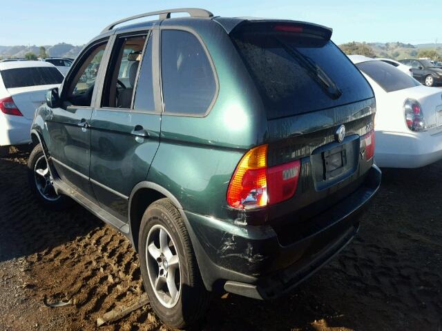 5UXFA53573LV84667 - 2003 BMW X5 3.0I GREEN photo 3