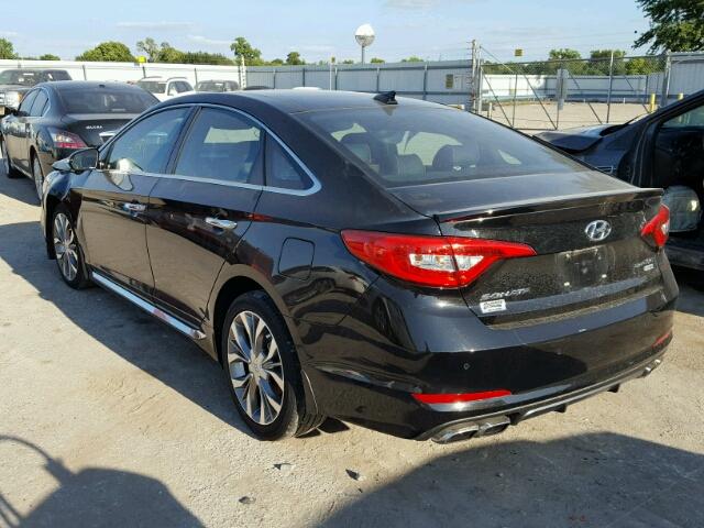 5NPE34AB4FH109318 - 2015 HYUNDAI SONATA SPO BLACK photo 3