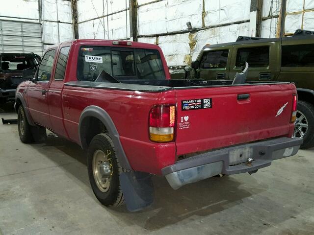 1FTCR15X1VPB11492 - 1997 FORD RANGER SUP RED photo 3