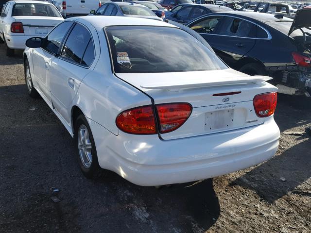 1G3NL52F73C324366 - 2003 OLDSMOBILE ALERO GL WHITE photo 3