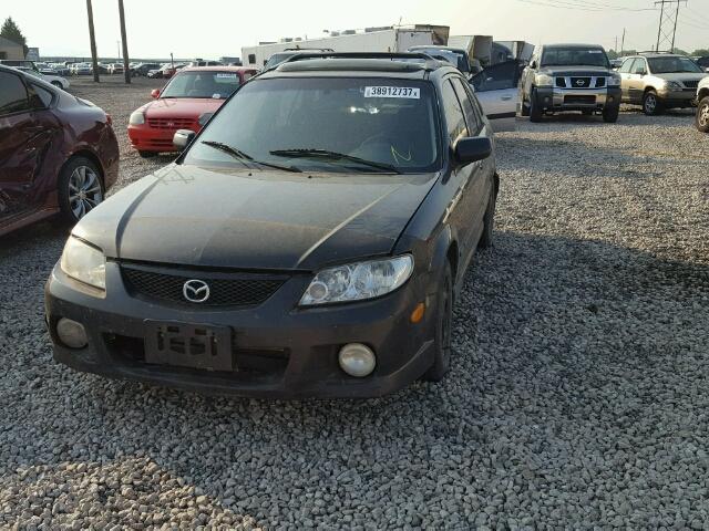 JM1BJ246521560464 - 2002 MAZDA PROTEGE PR BLACK photo 2