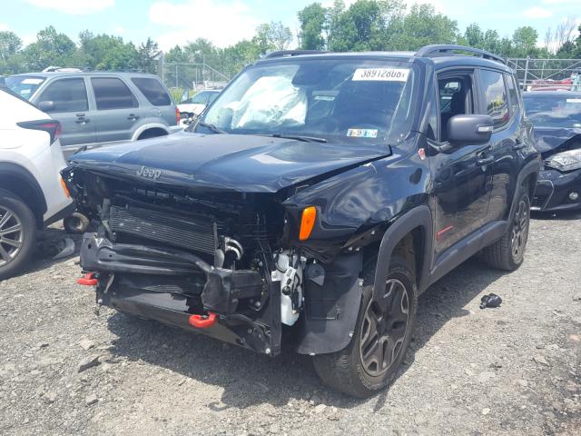 ZACCJBCT0FPB72931 - 2015 JEEP RENEGADE T BLACK photo 2