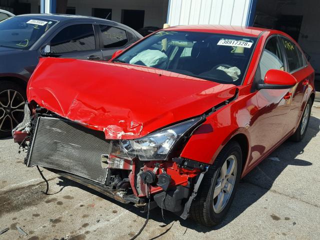 1G1PC5SB5F7138059 - 2015 CHEVROLET CRUZE LT RED photo 2