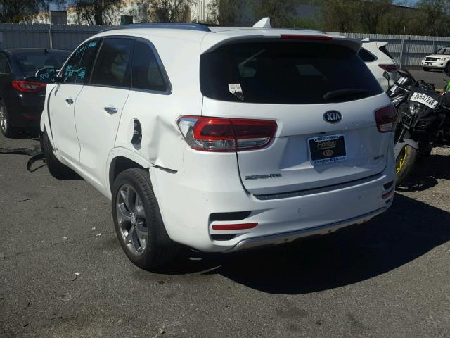 5XYPKDA50GG012941 - 2016 KIA SORENTO SX WHITE photo 3