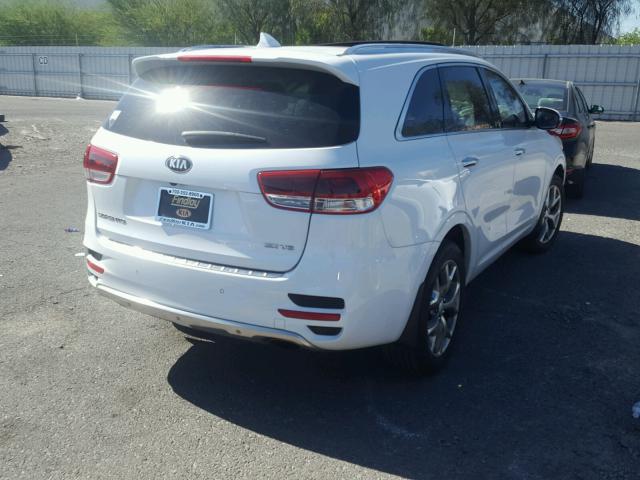 5XYPKDA50GG012941 - 2016 KIA SORENTO SX WHITE photo 4