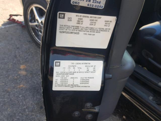 1G2NF52E23M724025 - 2003 PONTIAC GRAND AM S 黑色 照片 10