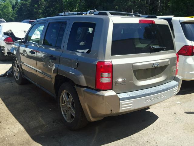 1J8FF48W57D430255 - 2007 JEEP PATRIOT LI TAN photo 3