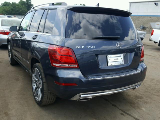 WDCGG8JBXFG345880 - 2015 MERCEDES-BENZ GLK 350 4M BLUE photo 3