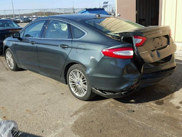 3FA6P0H91FR149928 - 2015 FORD FUSION SE GRAY photo 3