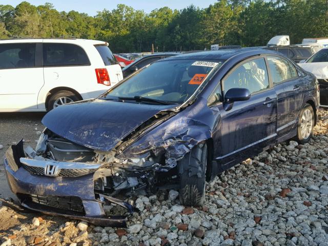 19XFA1F94BE004923 - 2011 HONDA CIVIC EXL BLUE photo 2