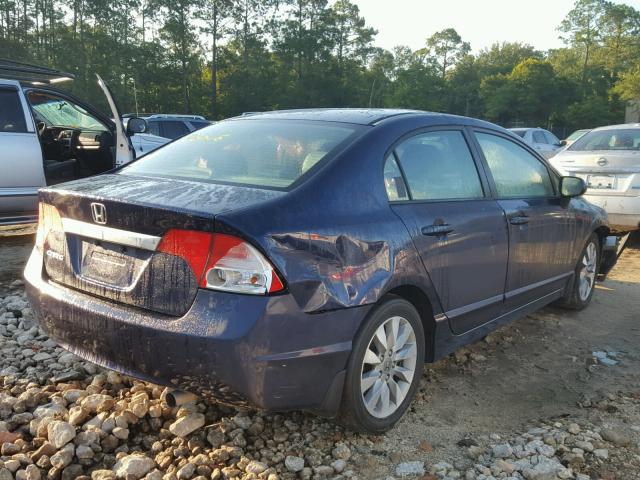 19XFA1F94BE004923 - 2011 HONDA CIVIC EXL BLUE photo 4