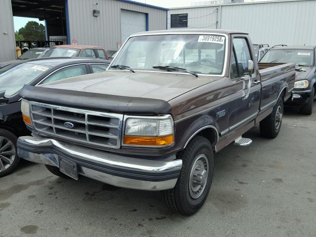 2FTHF25MXNCA99113 - 1992 FORD F250 BROWN photo 2