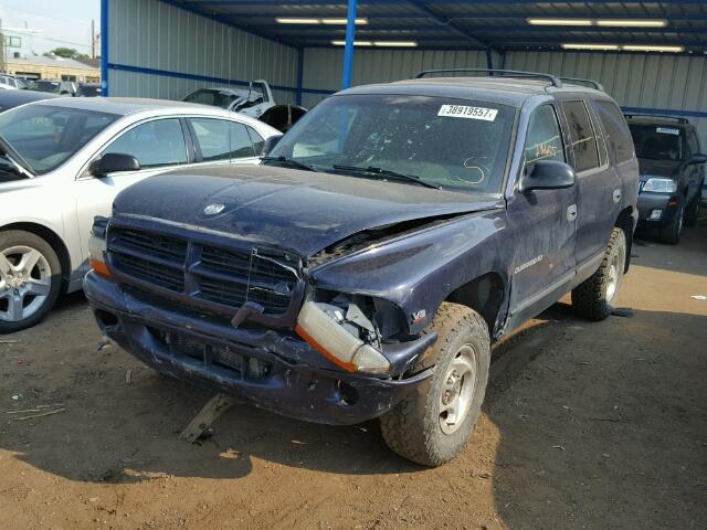 1B4HS28YXWF167990 - 1998 DODGE DURANGO BLUE photo 2