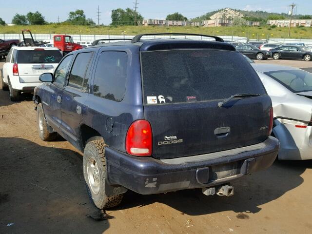 1B4HS28YXWF167990 - 1998 DODGE DURANGO BLUE photo 3