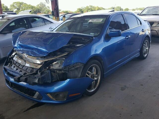 3FAHP0KC1BR121442 - 2011 FORD FUSION SPO BLUE photo 2