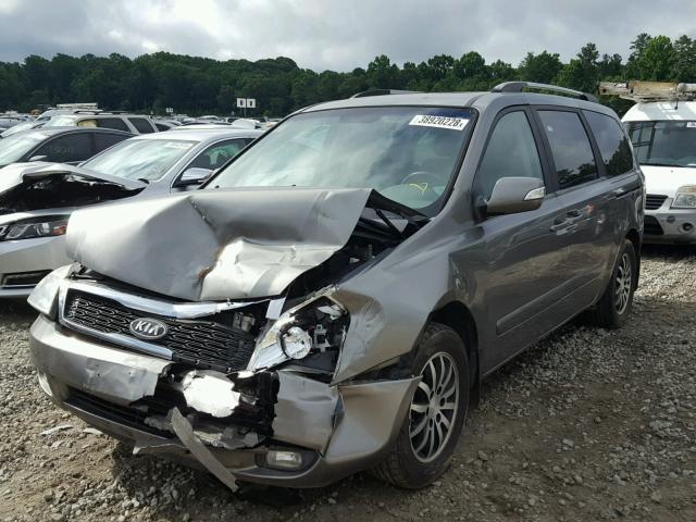 KNDMH4C79B6387206 - 2011 KIA SEDONA EX GRAY photo 2