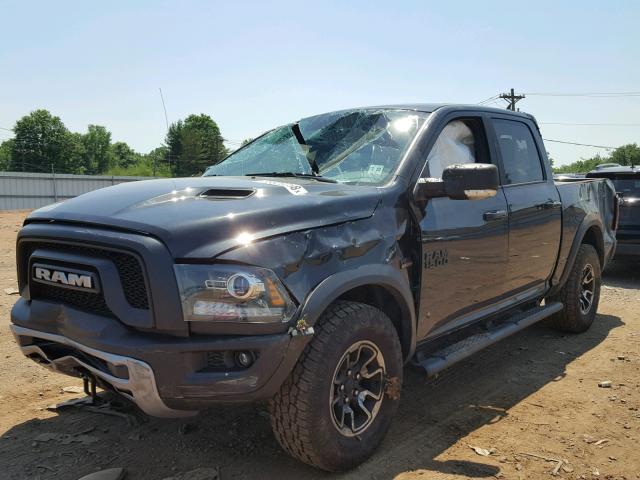 1C6RR7YT3HS593932 - 2017 RAM 1500 REBEL BLACK photo 2