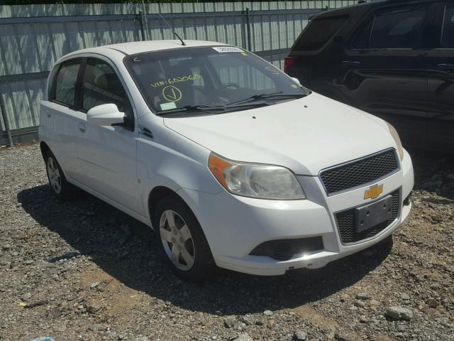 KL1TD66E29B602060 - 2009 CHEVROLET AVEO LS WHITE photo 1