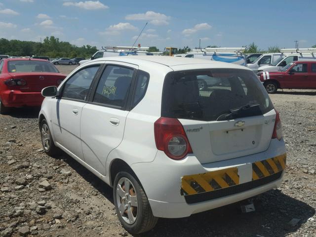 KL1TD66E29B602060 - 2009 CHEVROLET AVEO LS WHITE photo 3