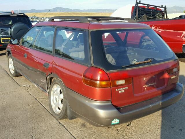 4S3BK6357S7342178 - 1995 SUBARU LEGACY L/O RED photo 3