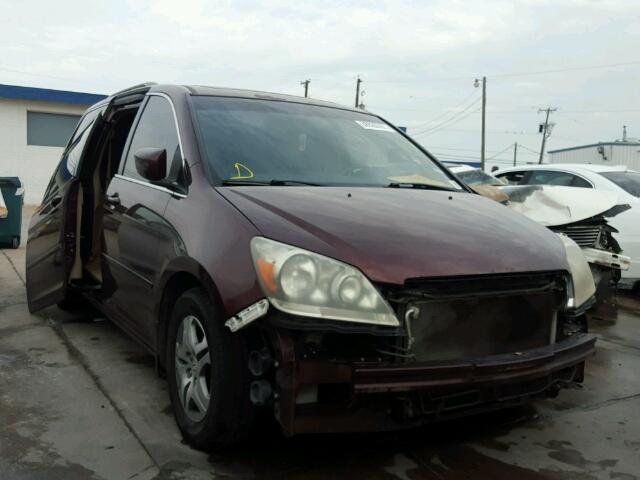 5FNRL38707B412738 - 2007 HONDA ODYSSEY EX BURGUNDY photo 1