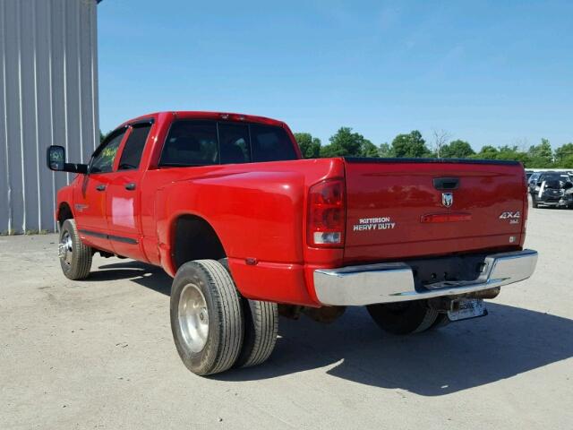 3D7MX48C16G111895 - 2006 DODGE RAM 3500 S RED photo 3