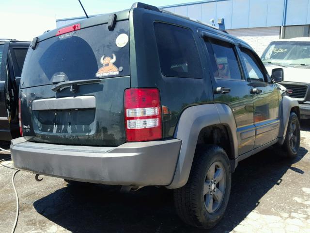 1J4PN3GK8AW169619 - 2010 JEEP LIBERTY RE GREEN photo 4