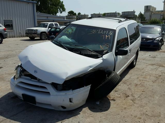 4N2ZN15T42D806580 - 2002 NISSAN QUEST GXE WHITE photo 2