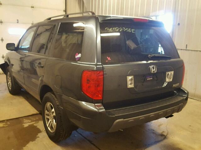 5FNYF18475B058274 - 2005 HONDA PILOT EX CHARCOAL photo 3