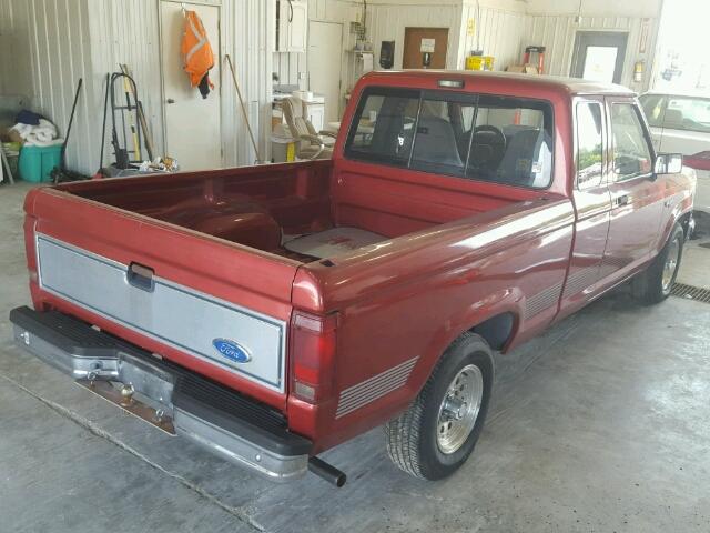 1FTCR14U0NPA51650 - 1992 FORD RANGER SUP MAROON photo 4