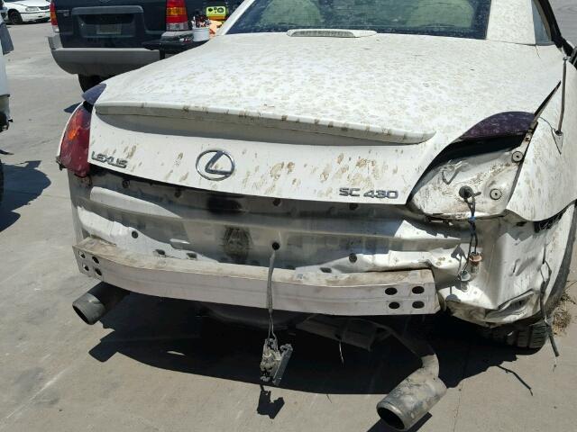 JTHFN48Y120029554 - 2002 LEXUS SC 430 WHITE photo 9