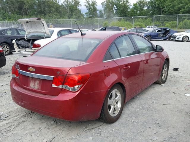 1G1PL5SC1C7117200 - 2012 CHEVROLET CRUZE LT RED photo 4