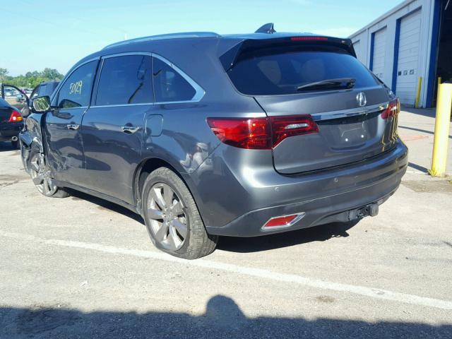 5FRYD3H83EB013397 - 2014 ACURA MDX ADVANC GRAY photo 3