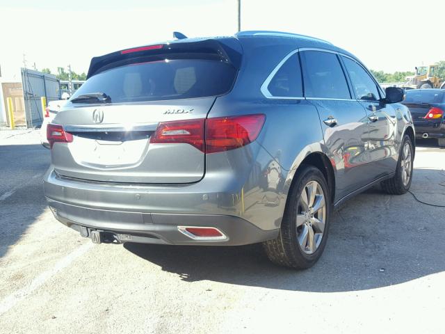 5FRYD3H83EB013397 - 2014 ACURA MDX ADVANC GRAY photo 4