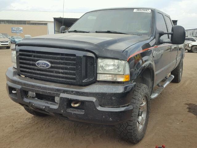 1FTNW21P64EB64213 - 2004 FORD F250 BLACK photo 2