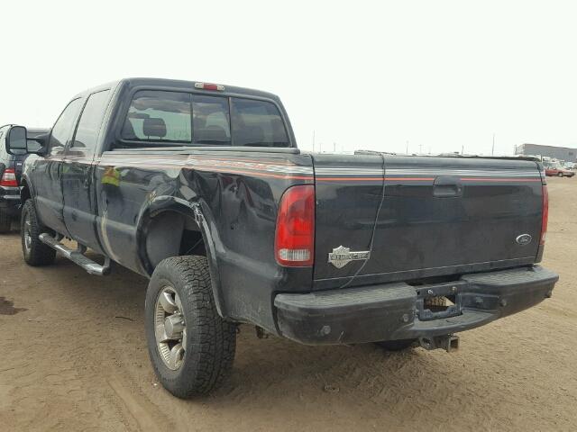 1FTNW21P64EB64213 - 2004 FORD F250 BLACK photo 3