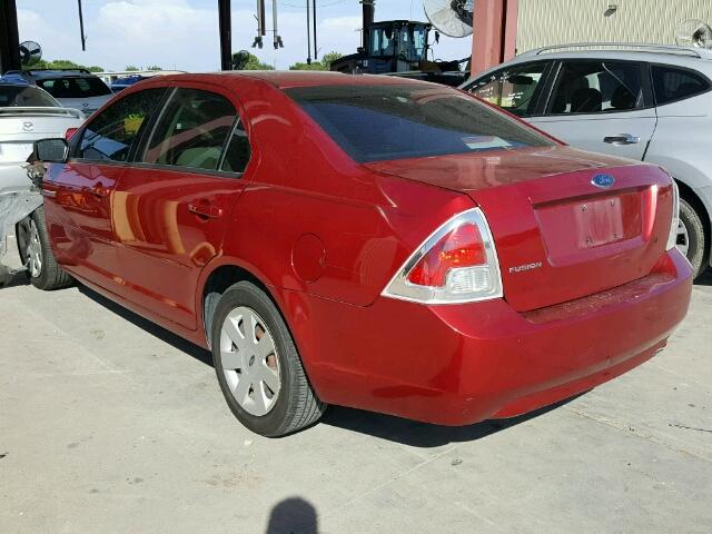 3FAHP06Z58R270783 - 2008 FORD FUSION S RED photo 3