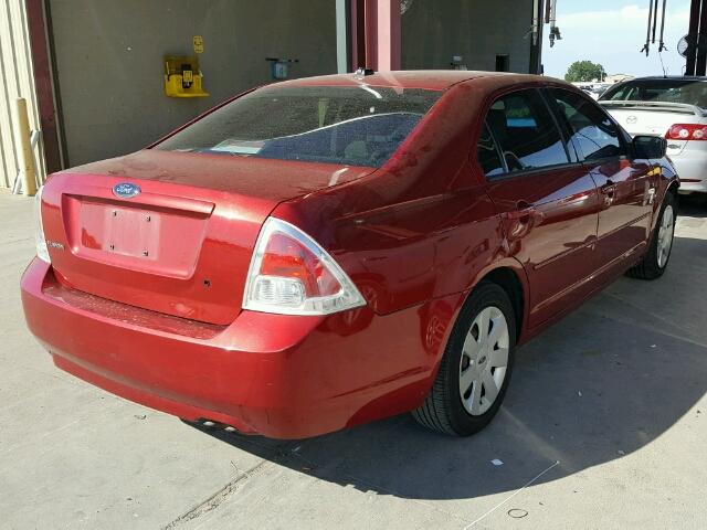 3FAHP06Z58R270783 - 2008 FORD FUSION S RED photo 4