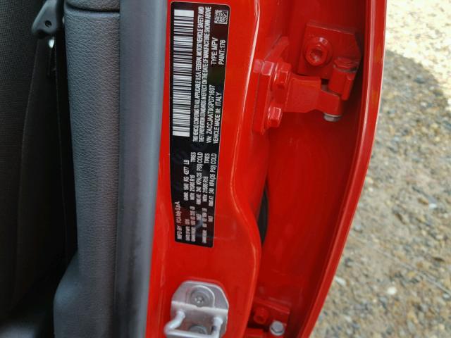 ZACCJAAT9GPD71607 - 2016 JEEP RENEGADE S RED photo 10