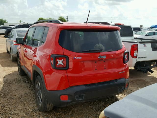 ZACCJAAT9GPD71607 - 2016 JEEP RENEGADE S RED photo 3