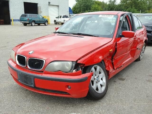 WBAET374X3NJ25177 - 2003 BMW 325I RED photo 2