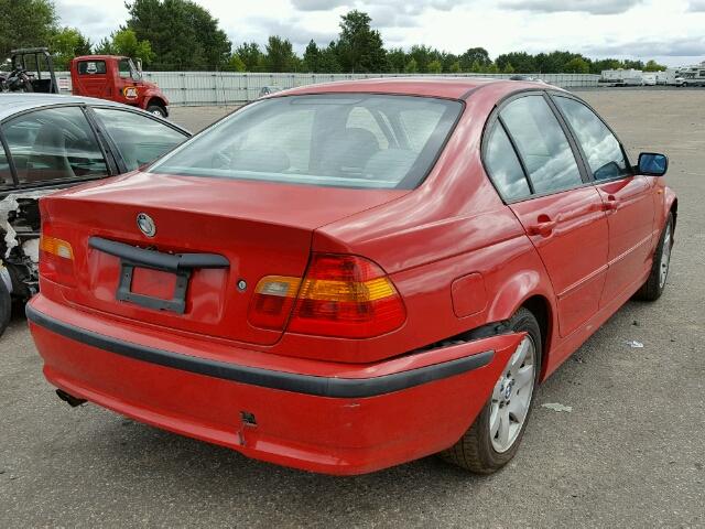 WBAET374X3NJ25177 - 2003 BMW 325I RED photo 4