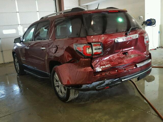 1GKKVRKD4FJ377436 - 2015 GMC ACADIA SLT RED photo 3